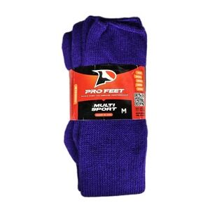 Pro Feet Multi Sport Athletic Socks Purple Med Men 4.5-9 Women 6-9 Made in USA